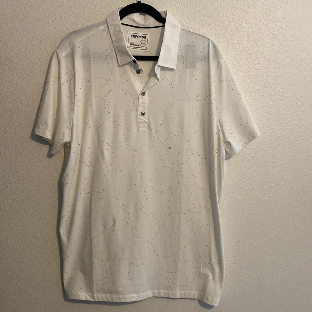 NWT EXPRESS MENS STRETCH MOISTURE WICKING POLO
